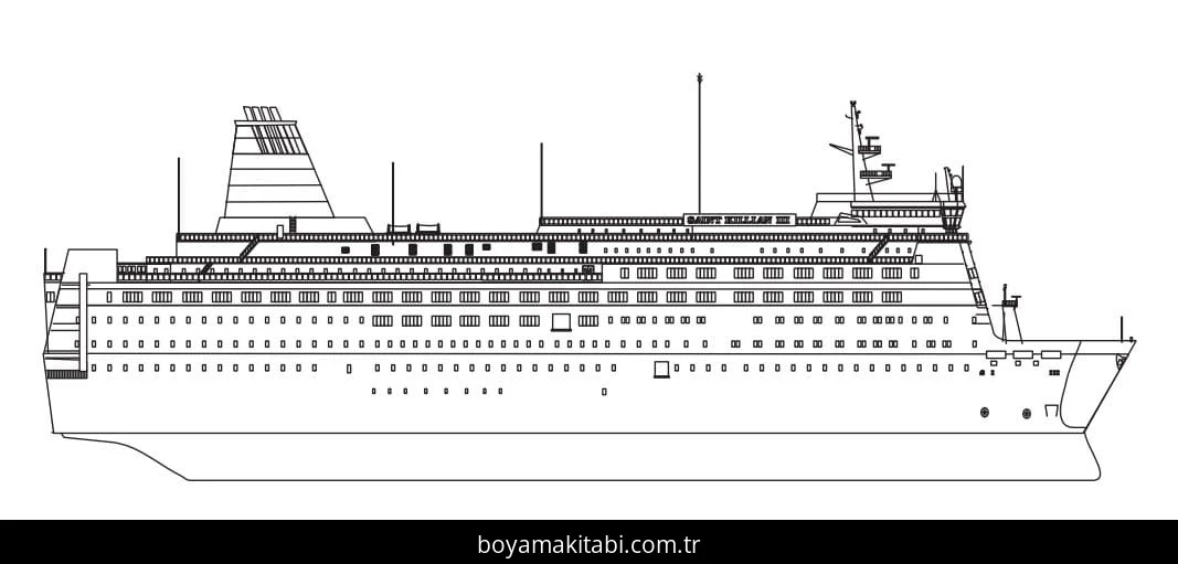 Yat boyama sayfası – çocuk aktivitesi, PDF indir