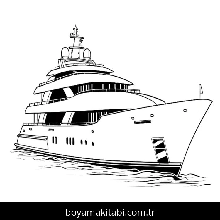 Yat boyama sayfası – yaratıcılık, eğlenceli etkinlik