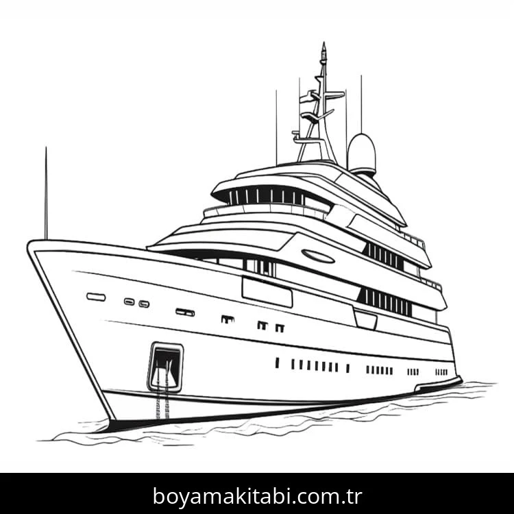 Yat boyama sayfası – boyama çalışması, yaratıcılığı geliştirir