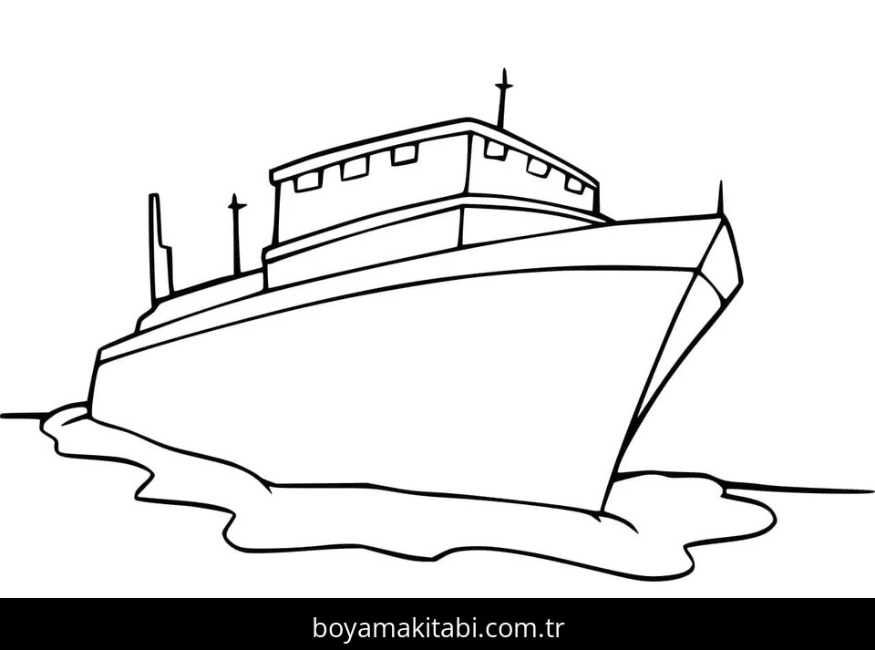 Yat boyama sayfası – kolay boyama, eğitici aktivite