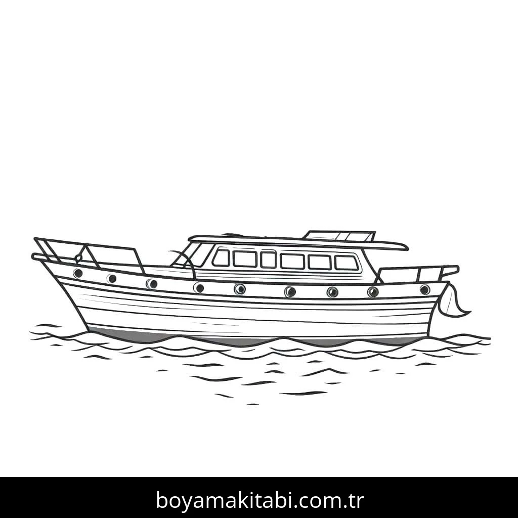 Yat boyama sayfası – evde etkinlik, ücretsiz yazdır