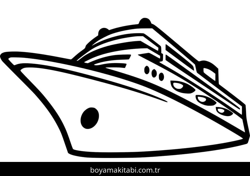 Yat boyama sayfası – sanatsal çalışma, çocuklar için