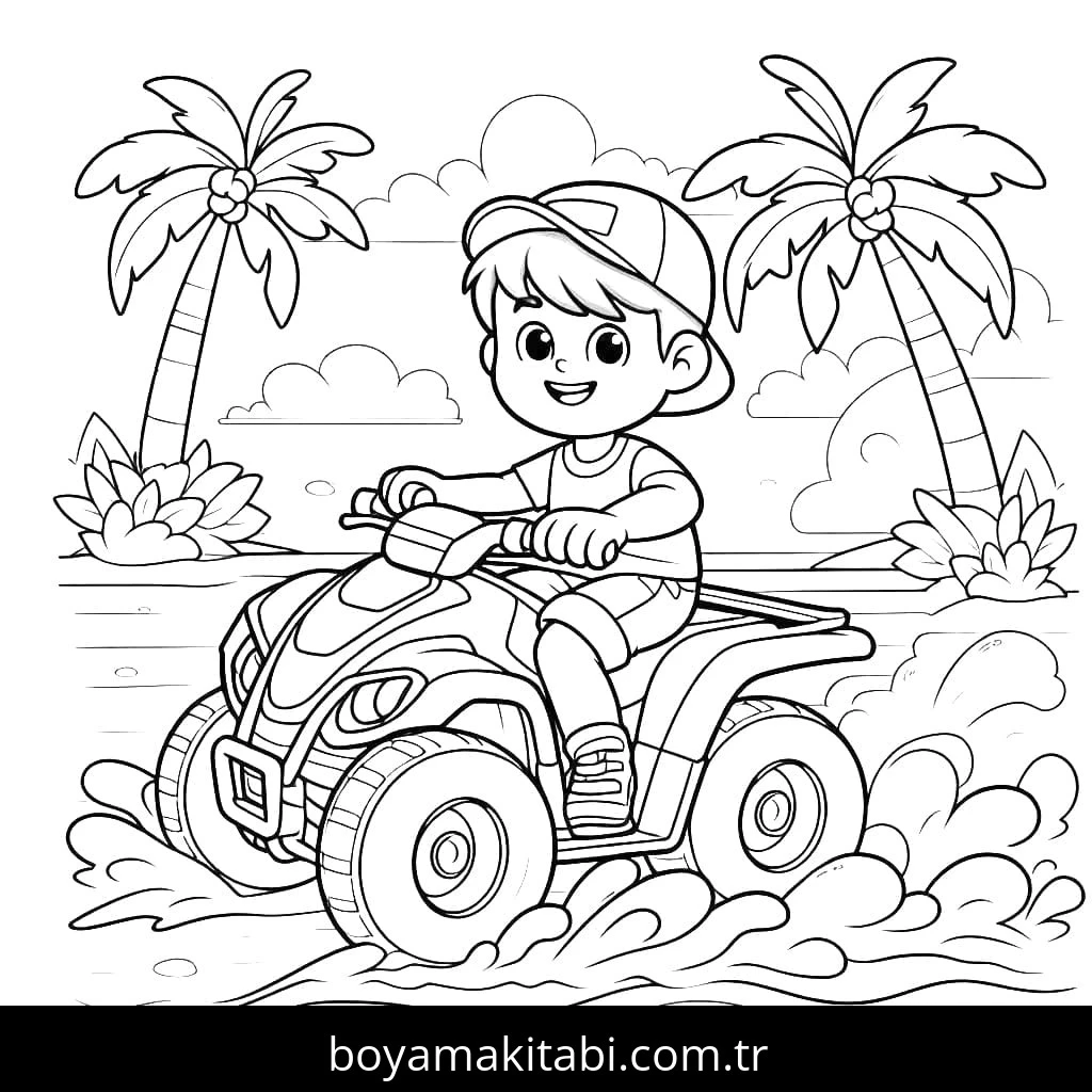 Off Road boyama sayfası – okul öncesi, evde etkinlik