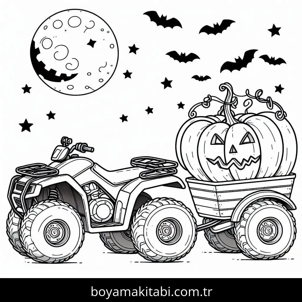 Off Road boyama sayfası – el becerilerini geliştirir, boyama çalışması