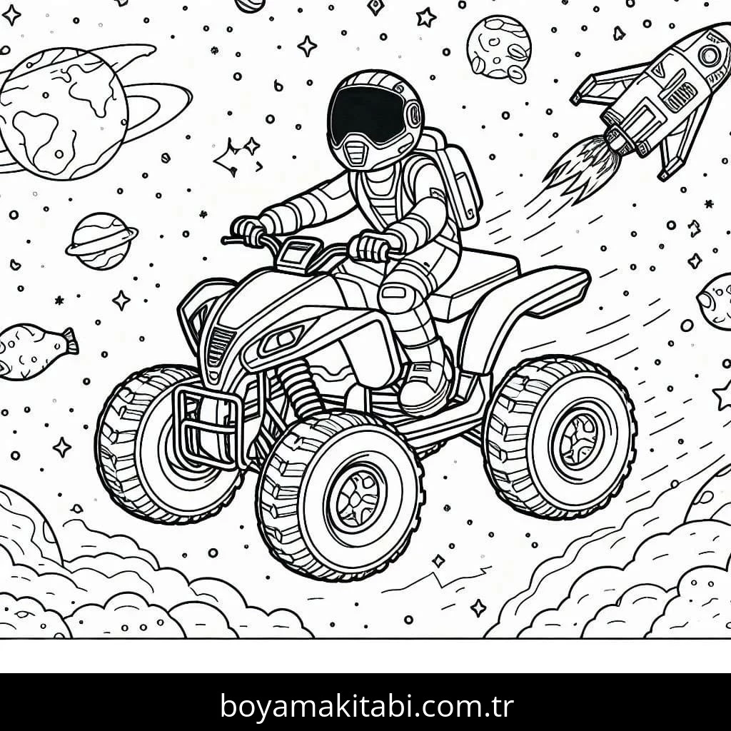 Off Road boyama sayfası – çocuk aktivitesi, PDF indir