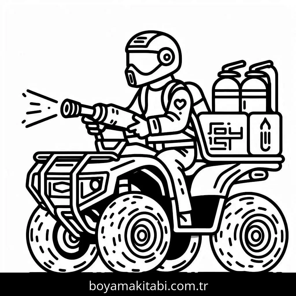 Off Road boyama sayfası – boyama çalışması, yaratıcılığı geliştirir
