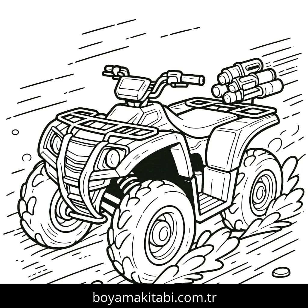 Off Road boyama sayfası – evde etkinlik, ücretsiz yazdır