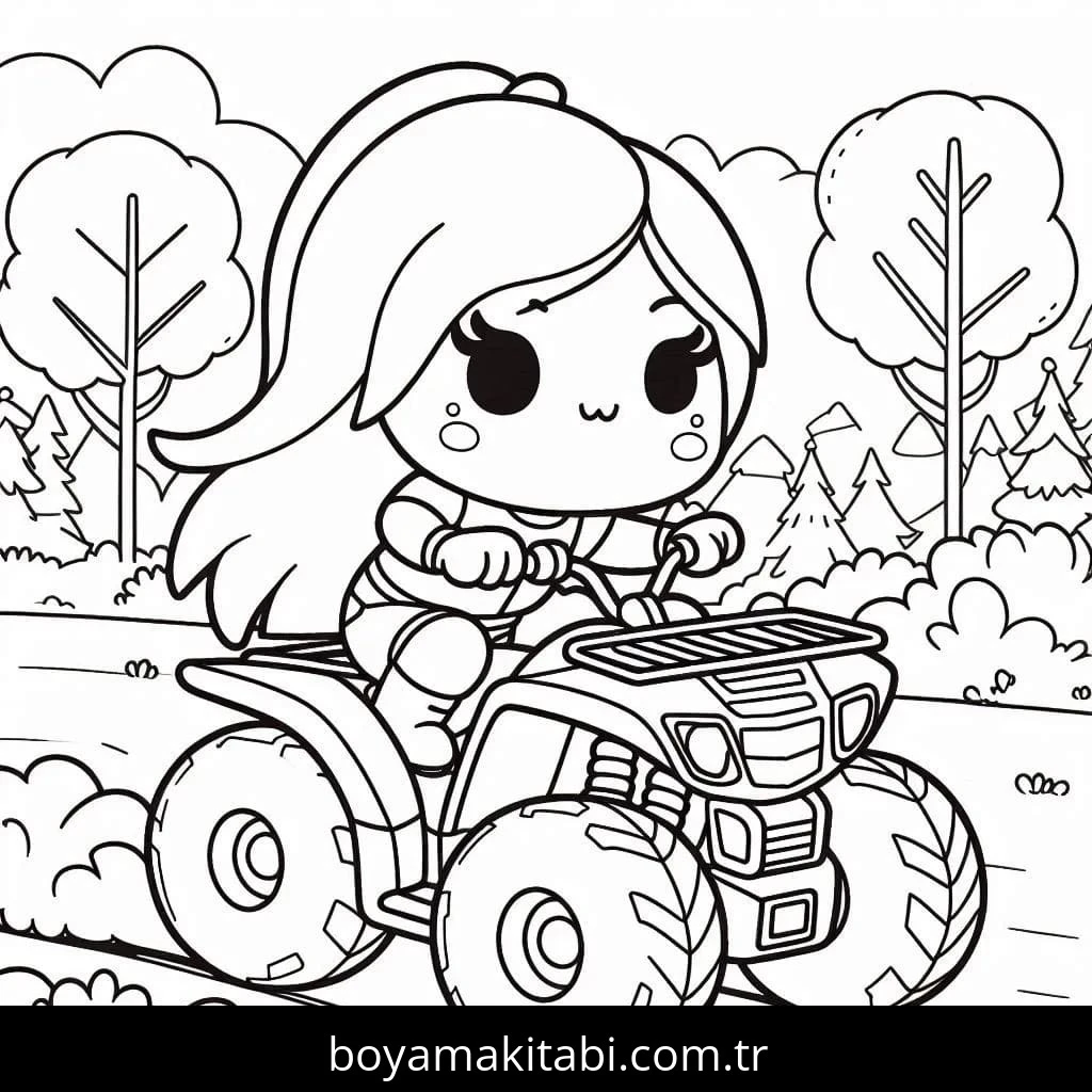 Off Road boyama sayfası – boyama çalışması, yaratıcılığı geliştirir