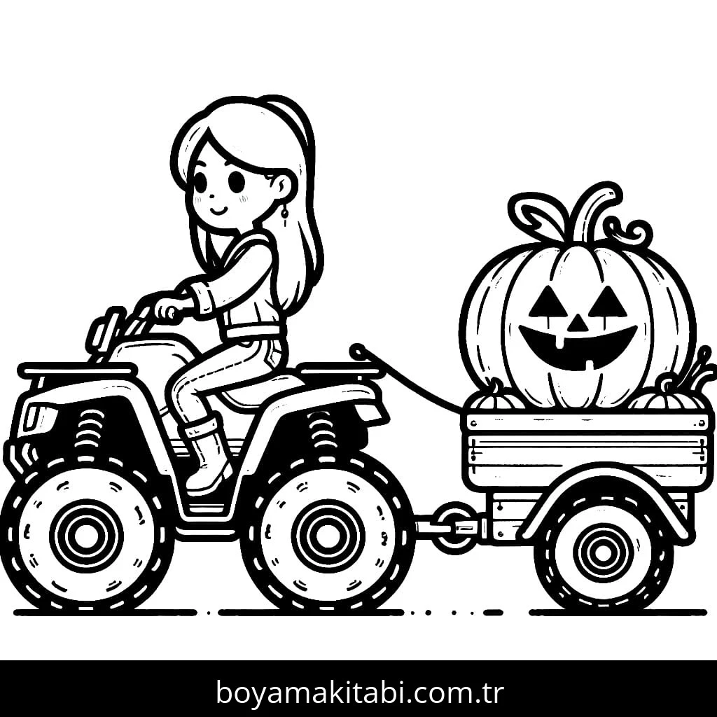 Off Road boyama sayfası – çocuklar için, çizgi film temalı