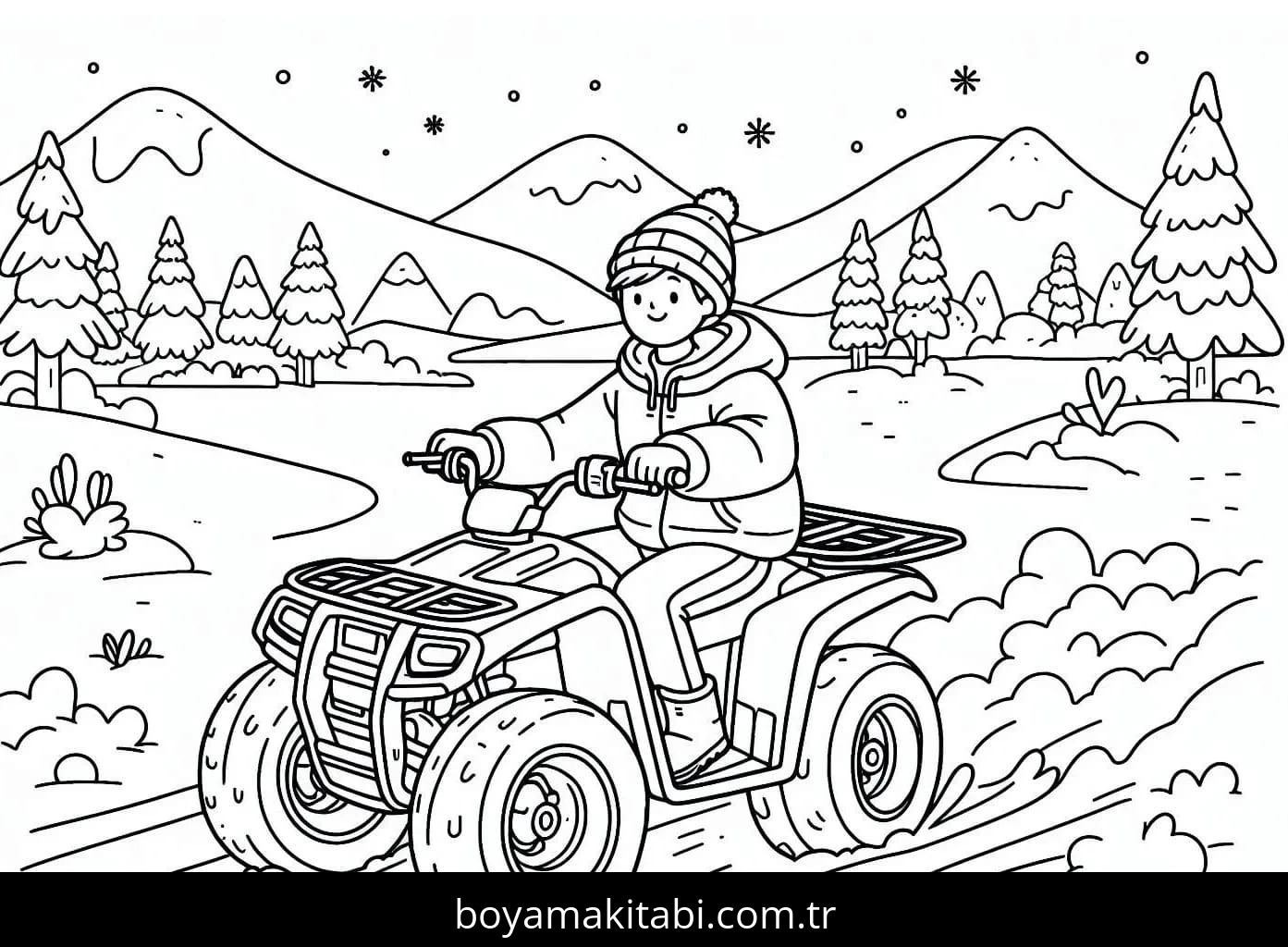 Off Road boyama sayfası – yaratıcılığı geliştirir, keyifli zaman