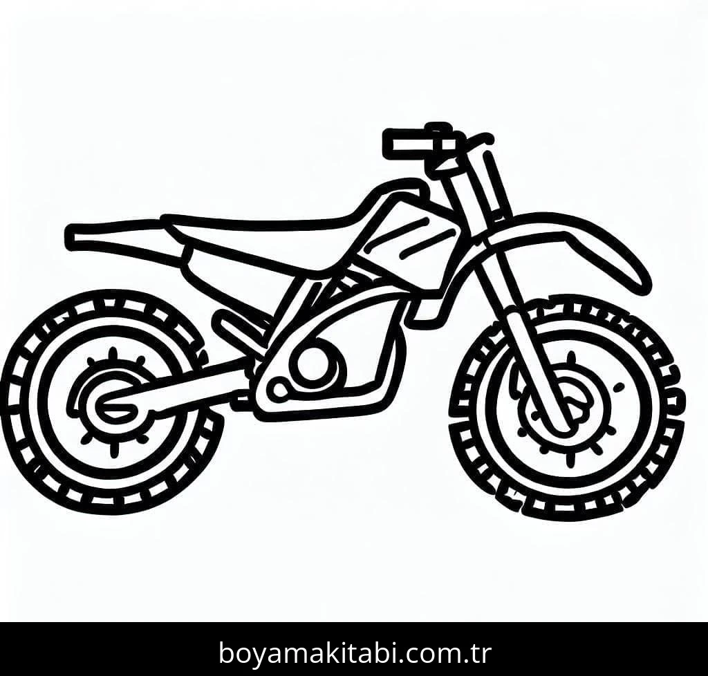 Motosiklet boyama sayfası #76 – okul öncesi, evde etkinlik