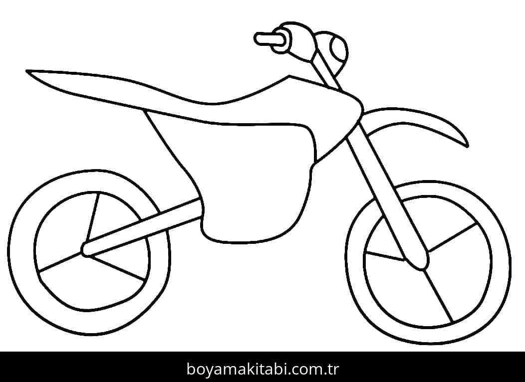 Motosiklet boyama sayfası #84 – çocuk aktivitesi, ilkokul öğrencileri için