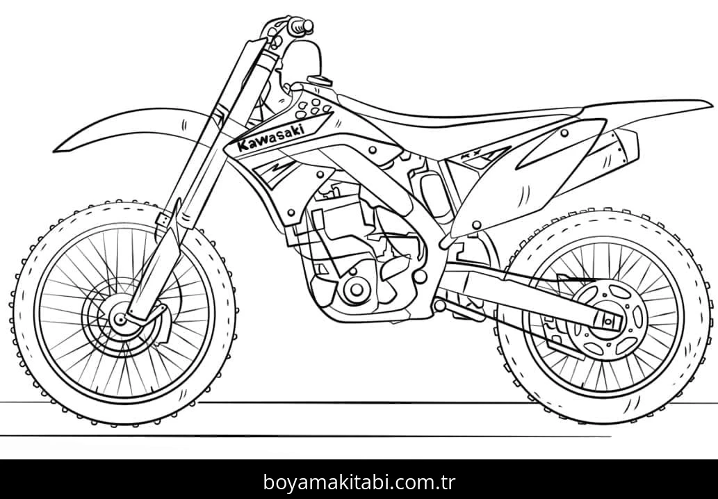 Motosiklet boyama sayfası #88 – boyama çalışması, sınıf etkinliği