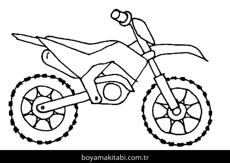 Motosiklet boyama sayfası #103 – A4 baskıya uygun, ücretsiz yazdır