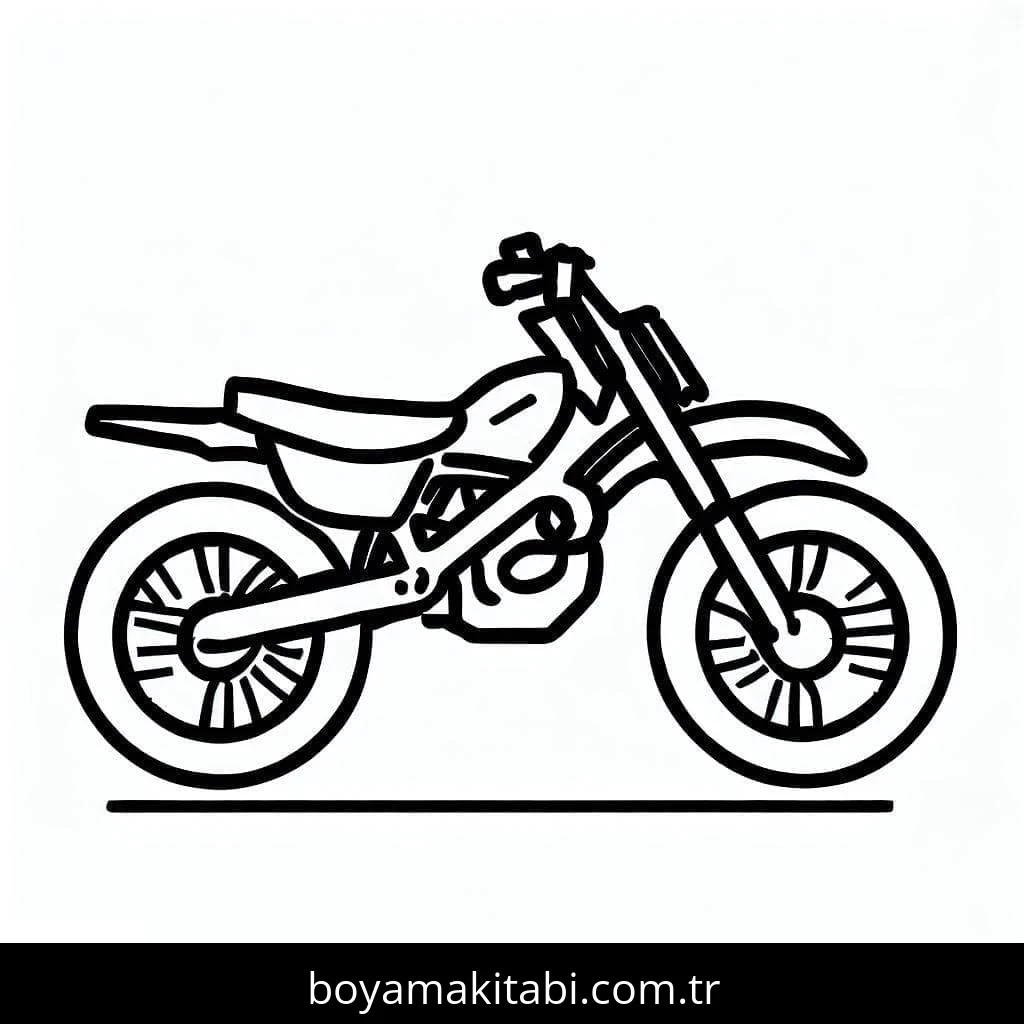 Motosiklet boyama sayfası #104 – mürekkep tasarrufu sağlar, PDF indir