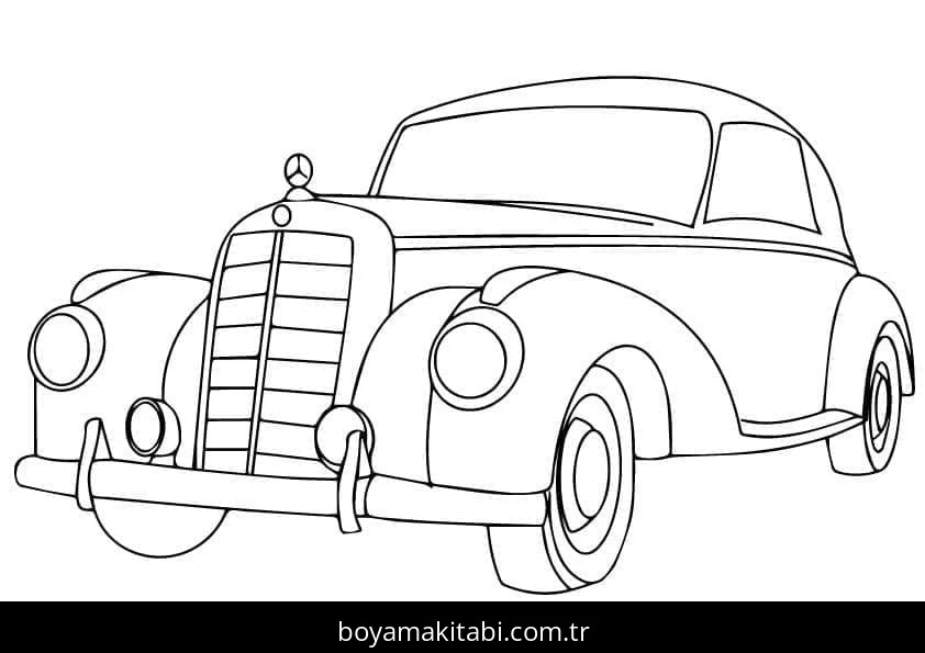 Mercedes boyama sayfası – ücretsiz yazdır, boyama etkinliği