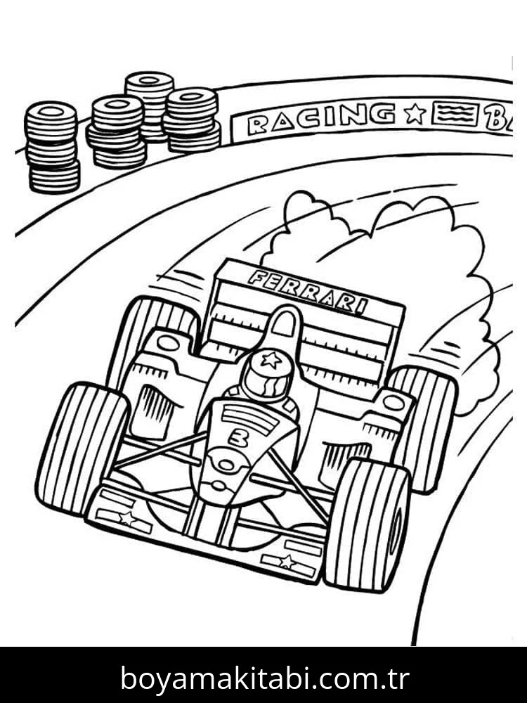 Formula 1 boyama sayfası – ücretsiz yazdır, boyama etkinliği