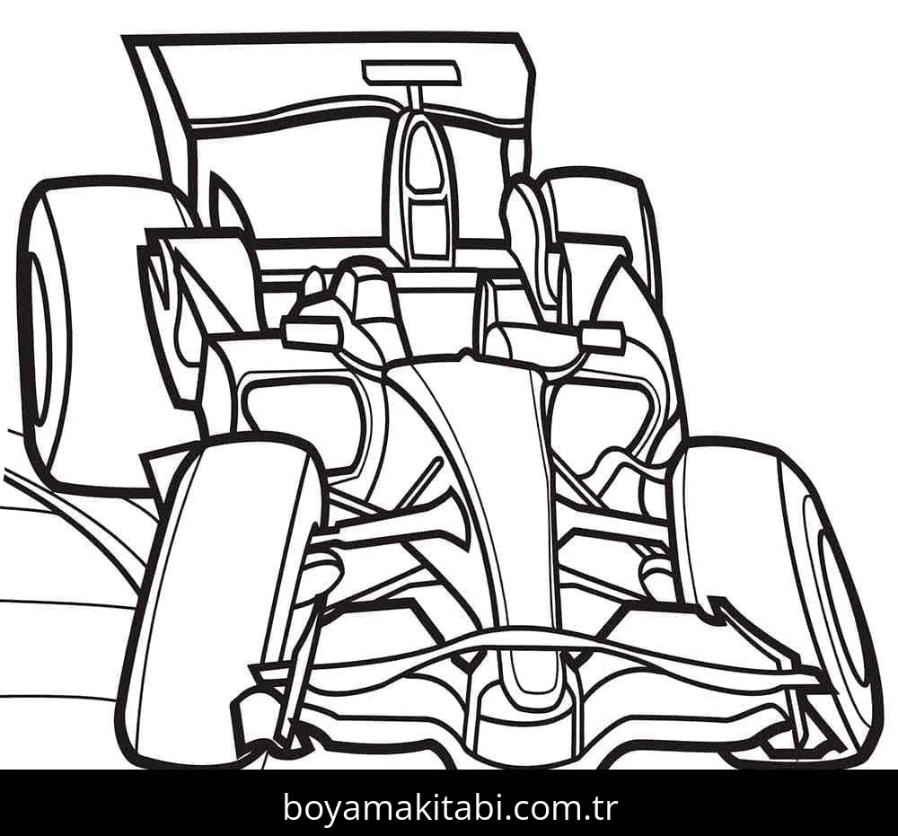 Formula 1 boyama sayfası – PDF indir, sevimli karakter