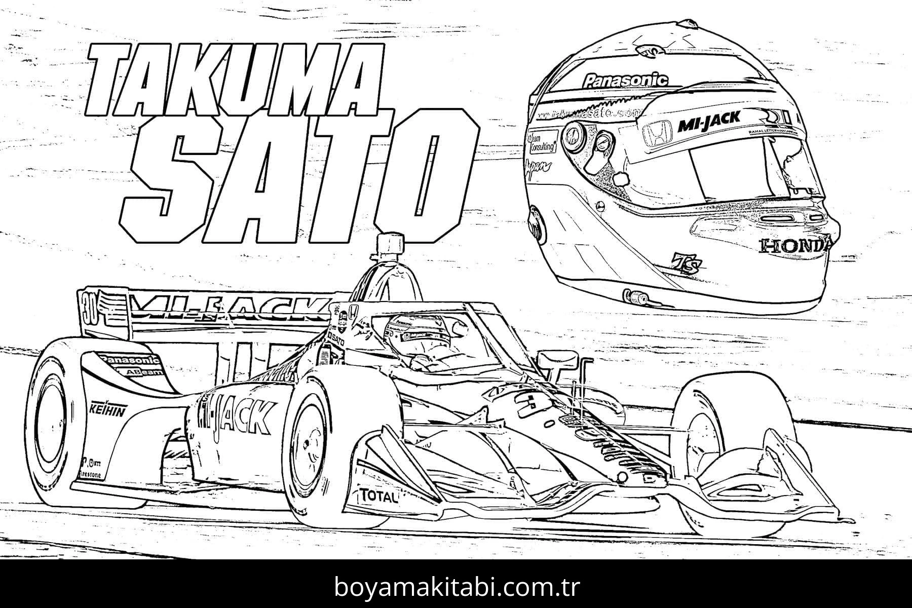 Formula 1 boyama sayfası – ücretsiz yazdır, boyama etkinliği