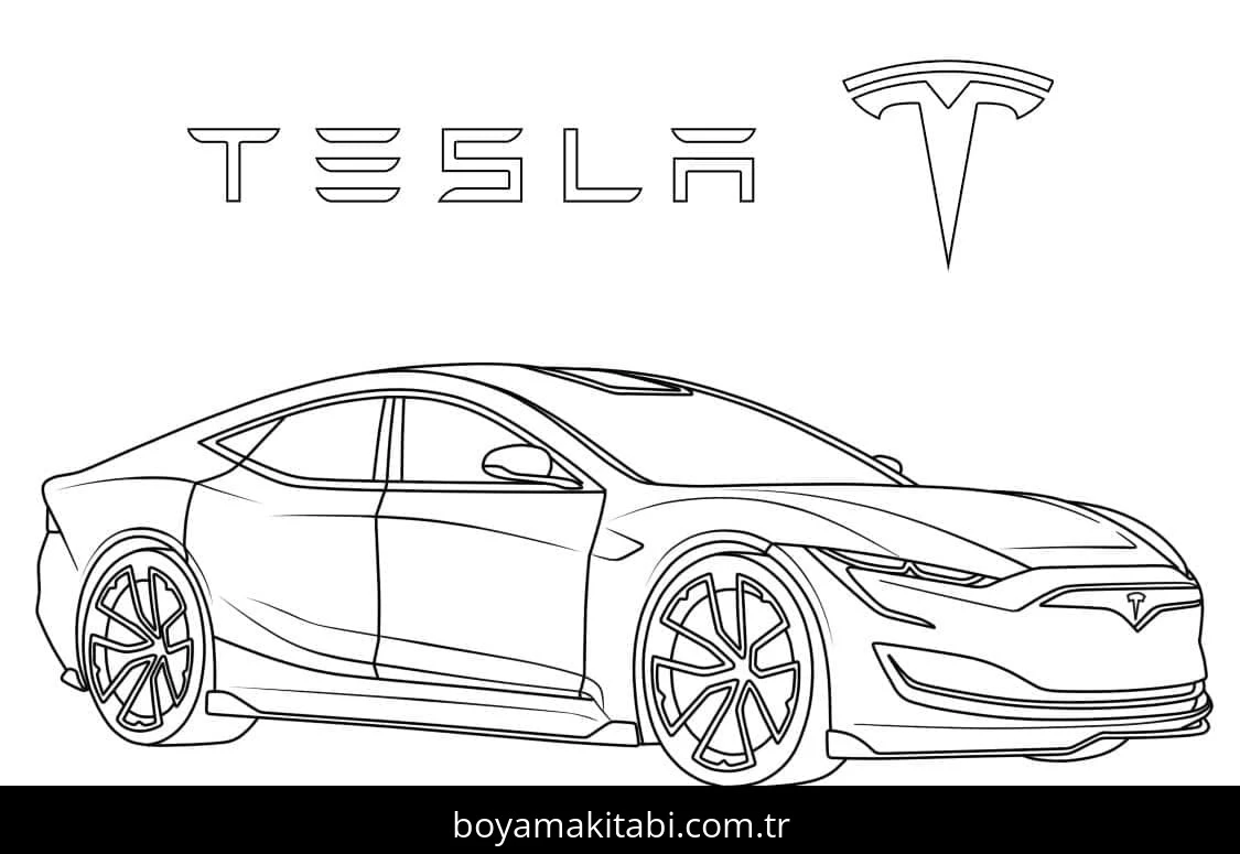 Tesla boyama sayfası #37 – PDF indir, sevimli karakter