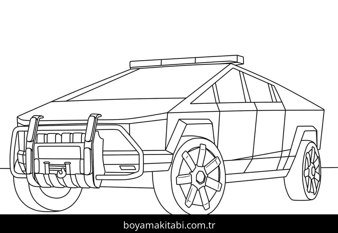 Tesla boyama sayfası #39 – kolay boyama, eğitici aktivite