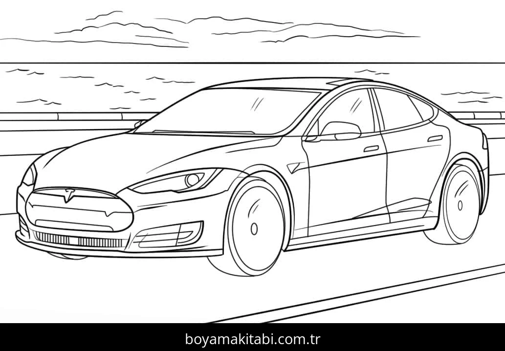 Tesla boyama sayfası #54 – boyama çalışması, sınıf etkinliği
