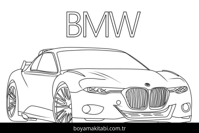 BMW boyama sayfası – okul öncesi, evde etkinlik