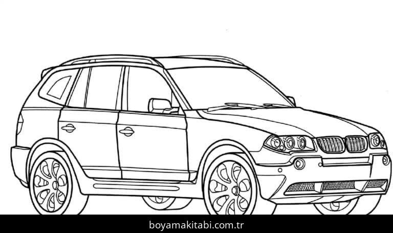 BMW boyama sayfası – boyama etkinliği, çocuk aktivitesi