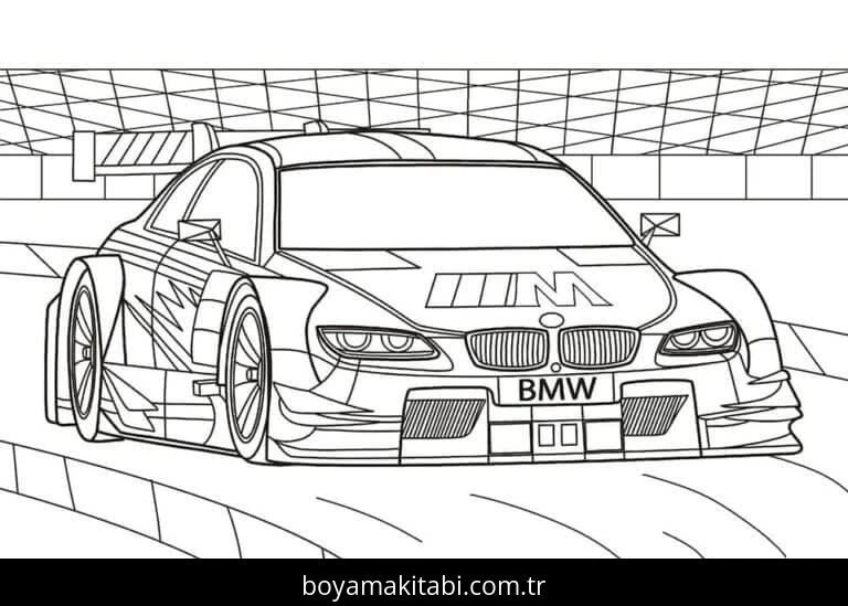 BMW boyama sayfası – eğlenceli etkinlik, el becerilerini geliştirir
