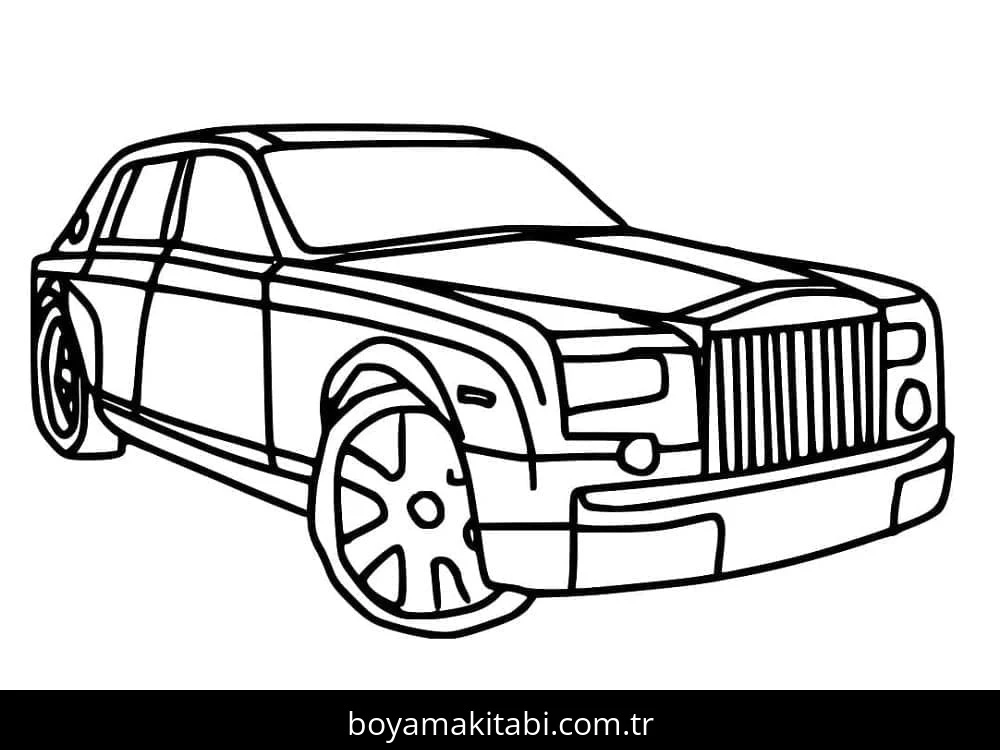 Rolls Royce boyama sayfası – ücretsiz yazdır, boyama etkinliği