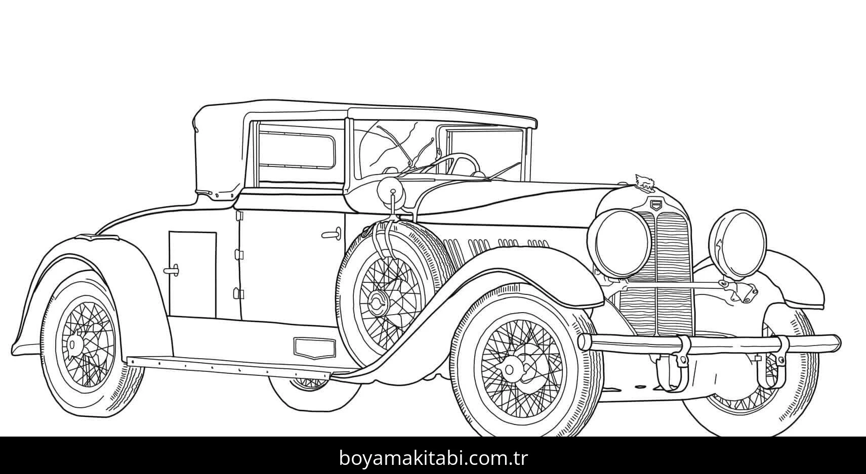 Rolls Royce boyama sayfası – eğitici aktivite, yaratıcılık