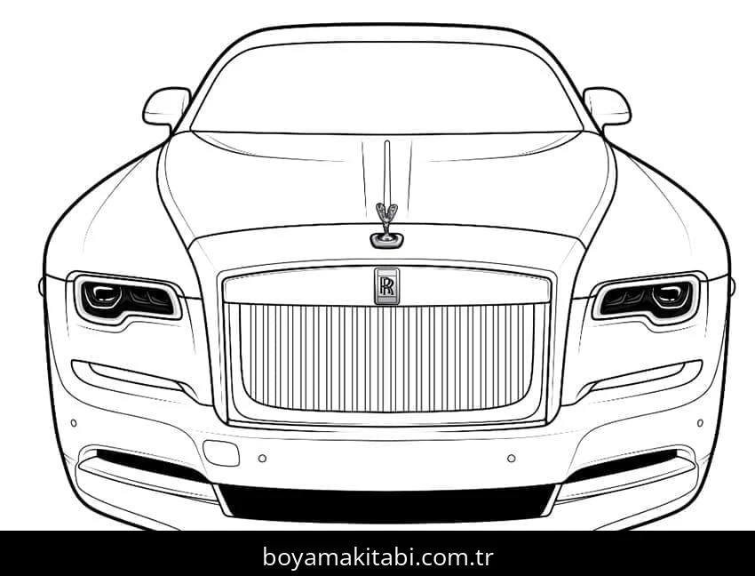 Rolls Royce boyama sayfası – evde etkinlik, ücretsiz yazdır