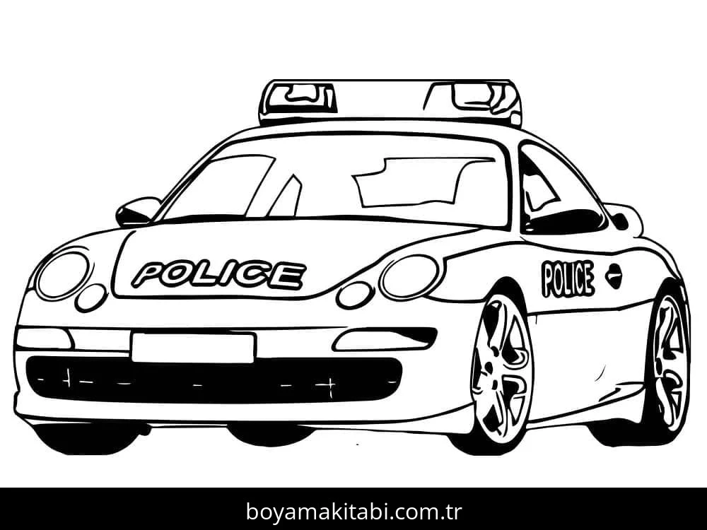 Porsche boyama sayfası – kolay boyama, eğitici aktivite