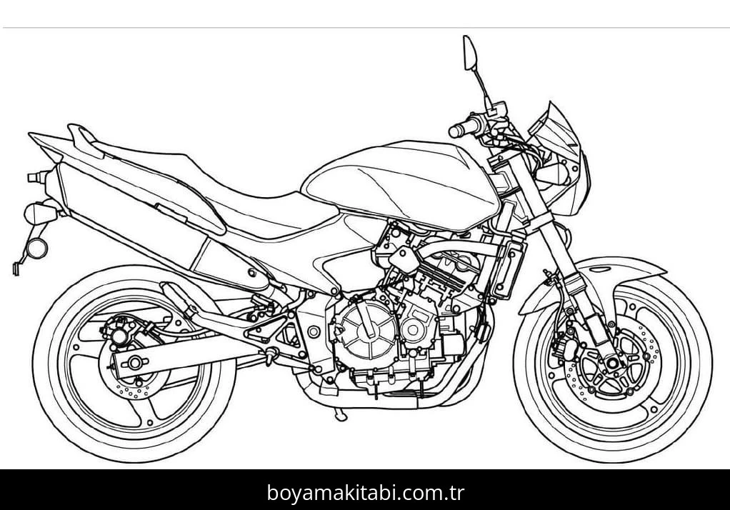 Motosiklet boyama sayfası #141 – boyama çalışması, sınıf etkinliği