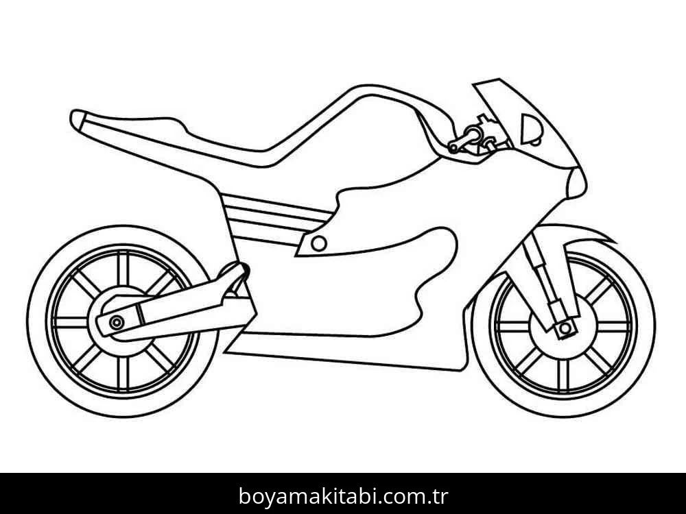 Motosiklet boyama sayfası #145 – aile ile vakit geçirme, renk bilgisini öğretir