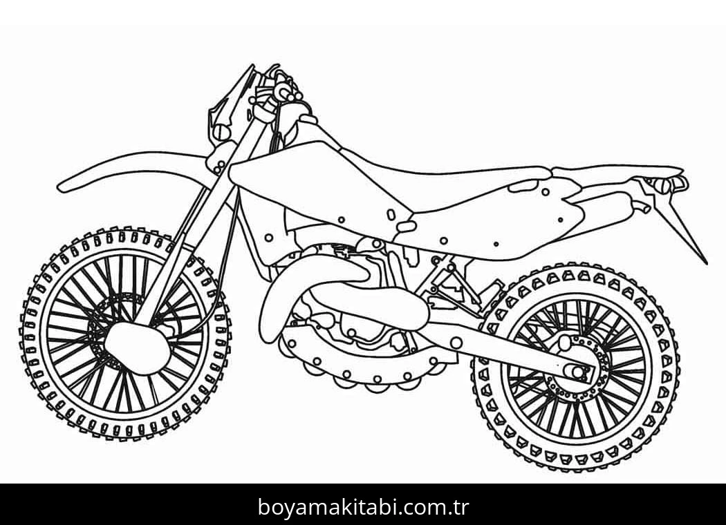 Motosiklet boyama sayfası #162 – eğlenceli öğrenme deneyimi, okul öncesi
