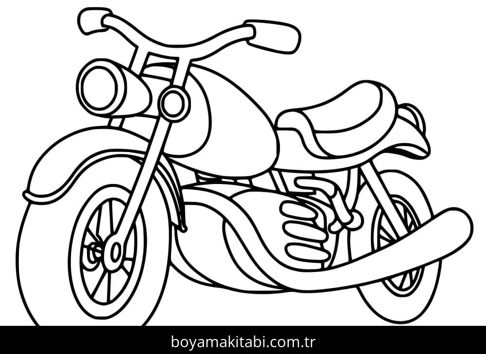 Motosiklet boyama sayfası #170 – boyama etkinliği, çocuk aktivitesi