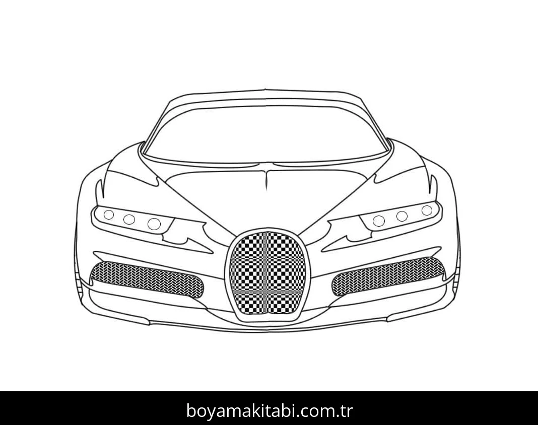 Bugatti boyama sayfası – yaratıcılık, eğlenceli etkinlik