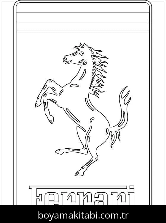 Ferrari boyama sayfası – ücretsiz yazdır, boyama etkinliği