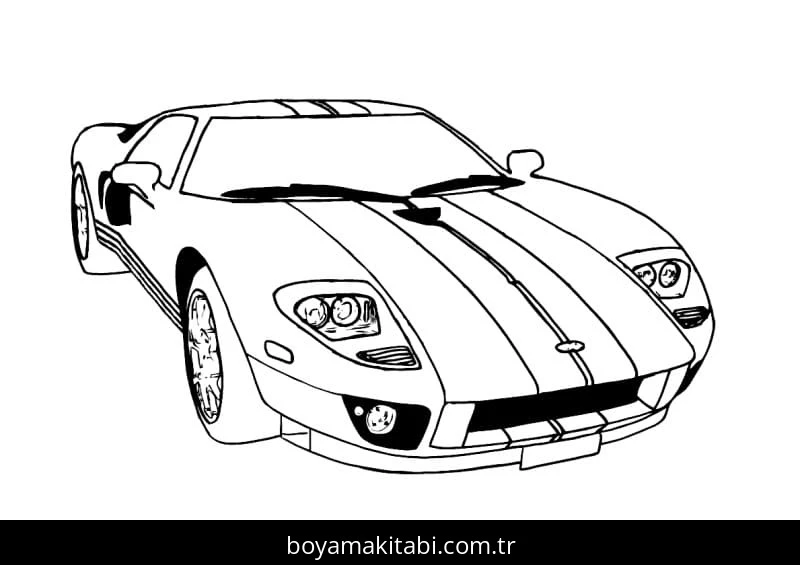 Ferrari boyama sayfası – yaratıcılığı geliştirir, keyifli zaman