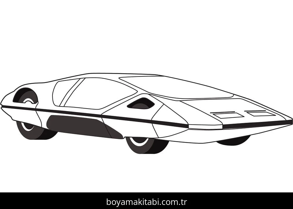 Ferrari boyama sayfası – eğitici aktivite, yaratıcılık