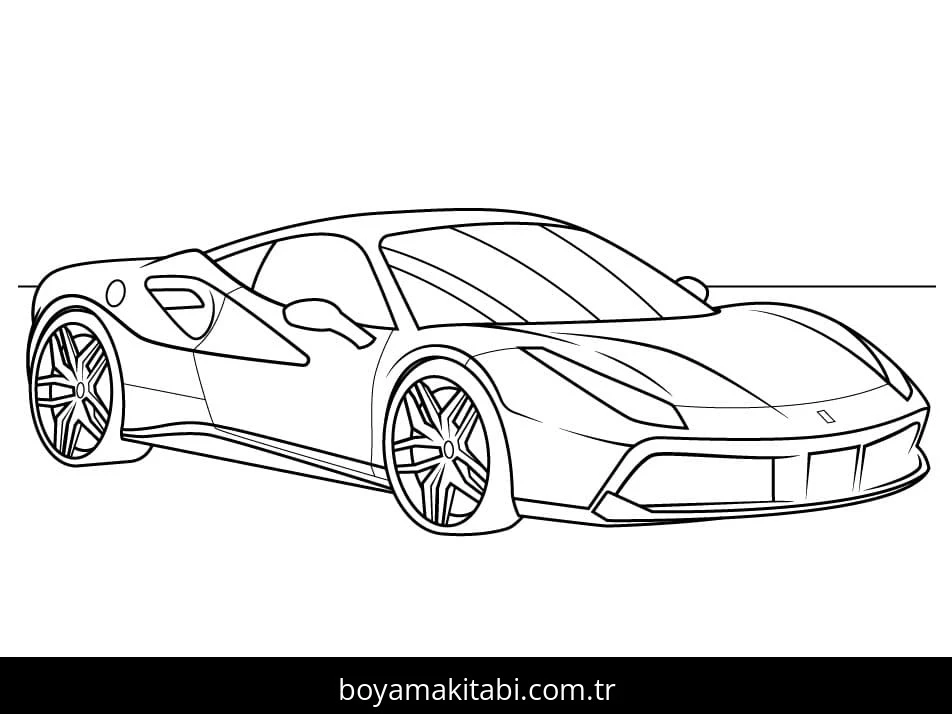 Ferrari boyama sayfası – ücretsiz yazdır, boyama etkinliği