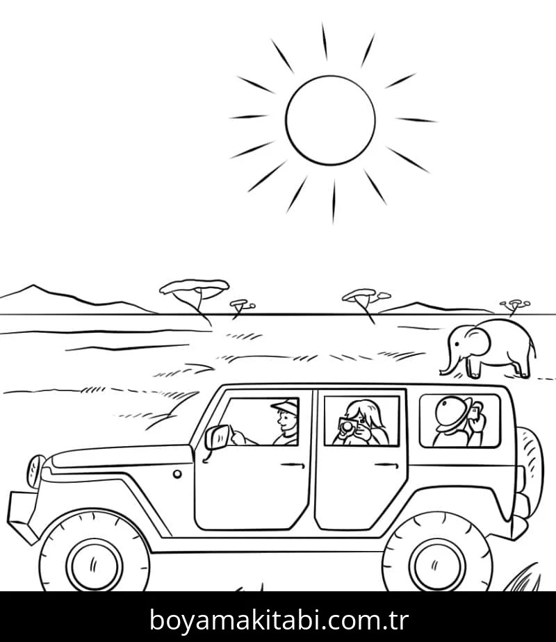 Jeep boyama sayfası – ücretsiz yazdır, boyama etkinliği