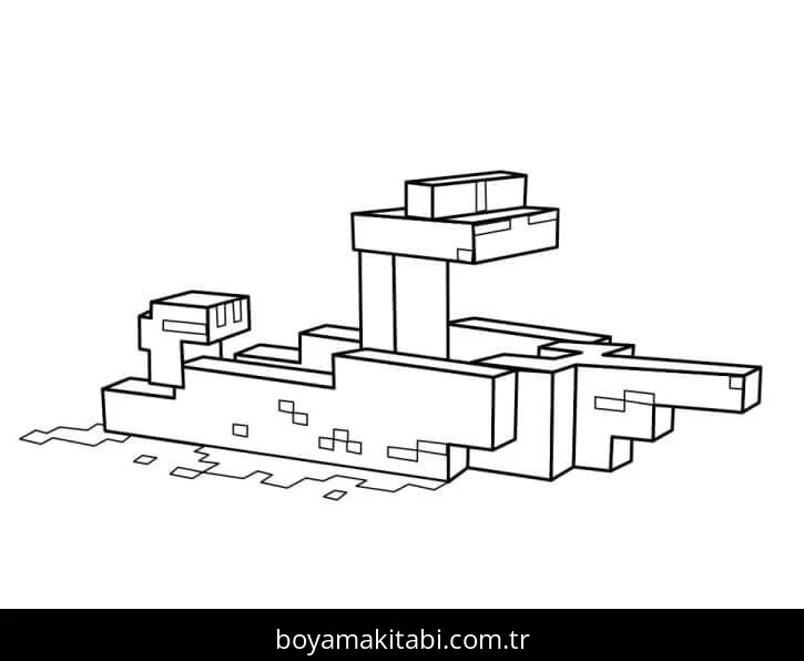 Gemi boyama sayfası – çocuk aktivitesi, PDF indir