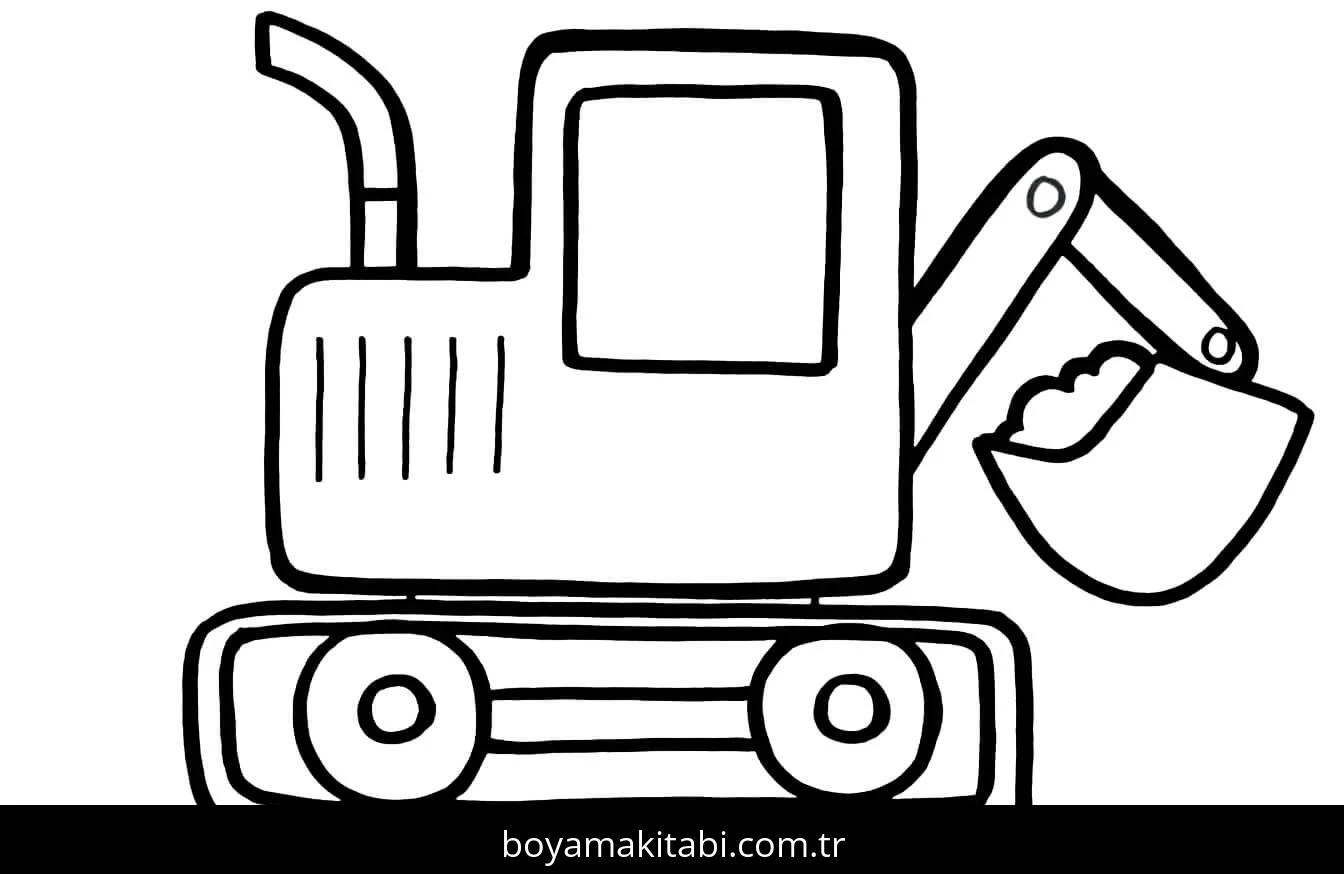 Traktör boyama sayfası – boyama çalışması, yaratıcılığı geliştirir