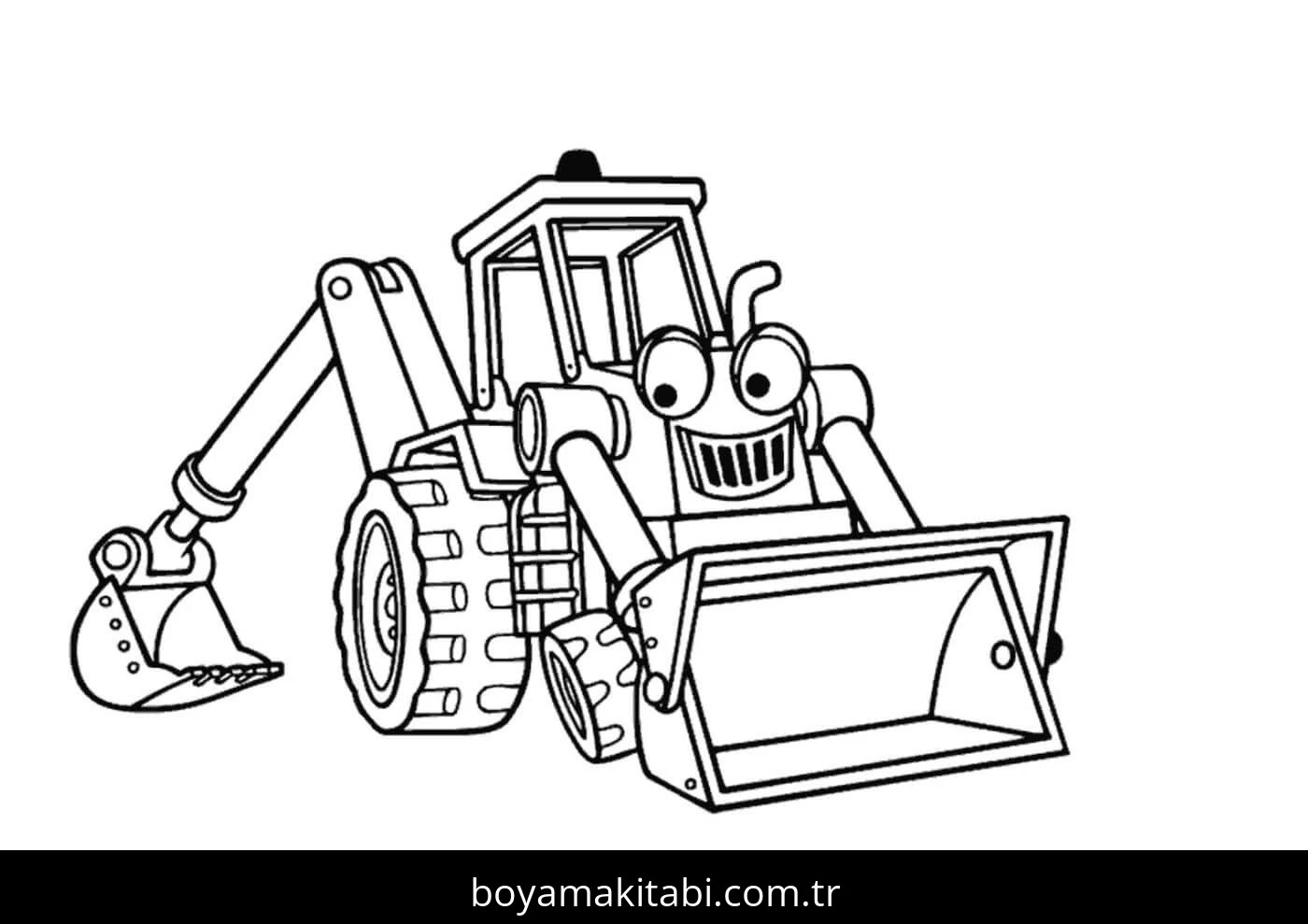 Traktör boyama sayfası – ücretsiz yazdır, boyama etkinliği
