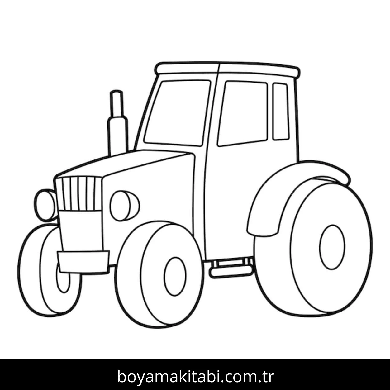 Traktör boyama sayfası – yaratıcılığı geliştirir, keyifli zaman