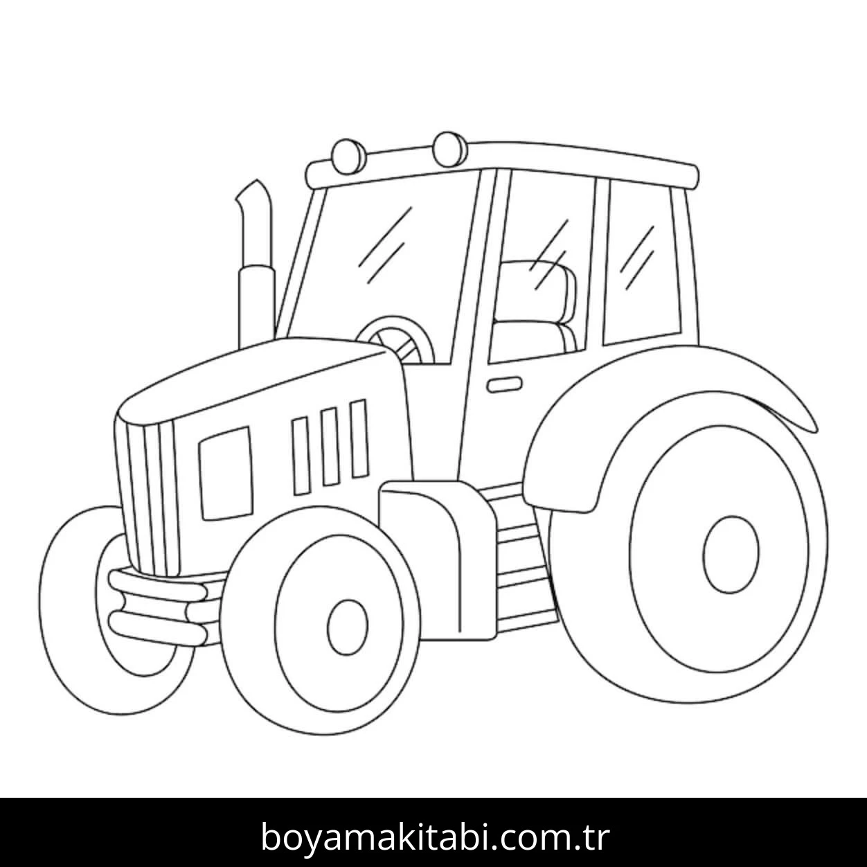 Traktör boyama sayfası – yaratıcılık, eğlenceli etkinlik