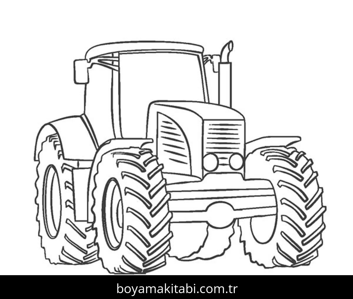 Traktör boyama sayfası – yaratıcılığı geliştirir, keyifli zaman