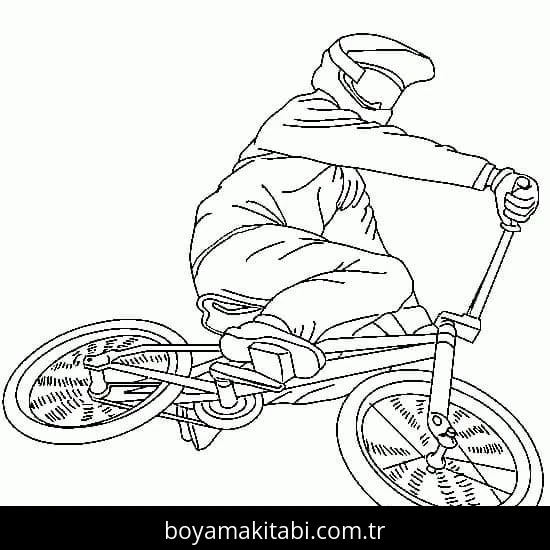 Bisiklet boyama sayfası – yaratıcılık, eğlenceli etkinlik